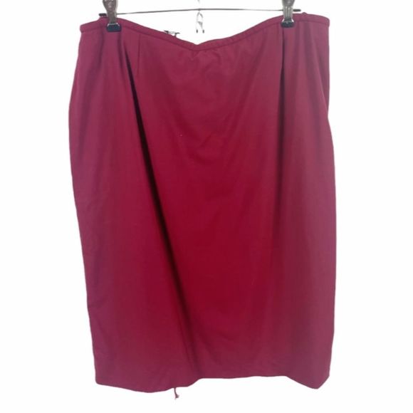 Armani Collezioni Red Pencil Skirt Size 14 - Picture 1 of 7